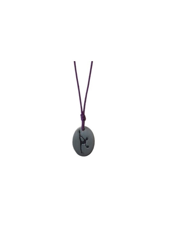 COLLAR DE PLATA CON FIGURA DE APARATOS DE GIMNASIA