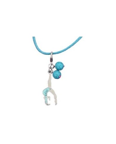 COLGANTE BISUTERÍA - MODELO: GIMNASTA "BOLITAS" (BLUE)