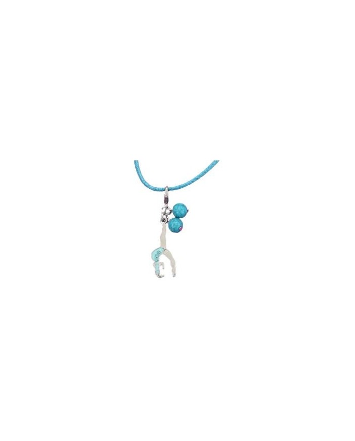 COLGANTE BISUTERÍA - MODELO: GIMNASTA "BOLITAS" (BLUE)