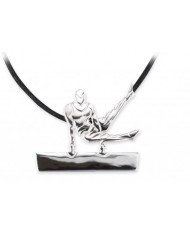 COLGANTE DE PLATA RODIADA - MODELO: ASIMÉTRICAS
