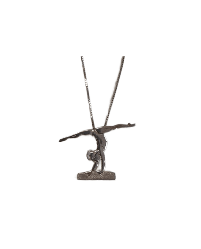 COLGANTE DE PLATA RODIADA - MODELO: GAF BARRA