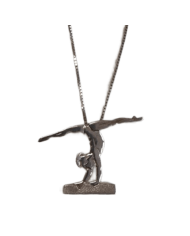 COLGANTE DE PLATA RODIADA - MODELO: GAF BARRA