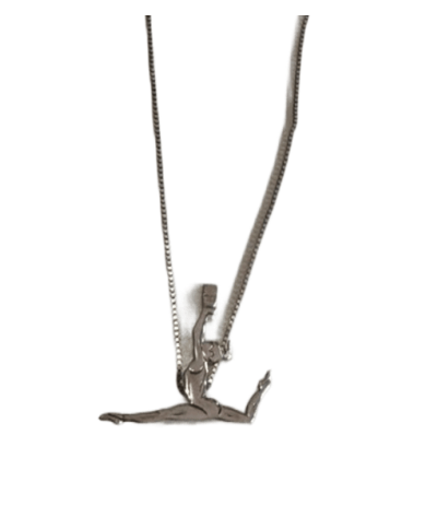 COLGANTE DE PLATA  - MODELO: GIMNASTA GAF BARRA