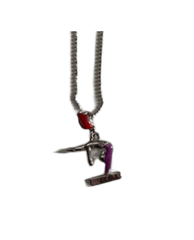COLGANTE BISUTERIA - MODELO: GIMNASTA BARRA LILA